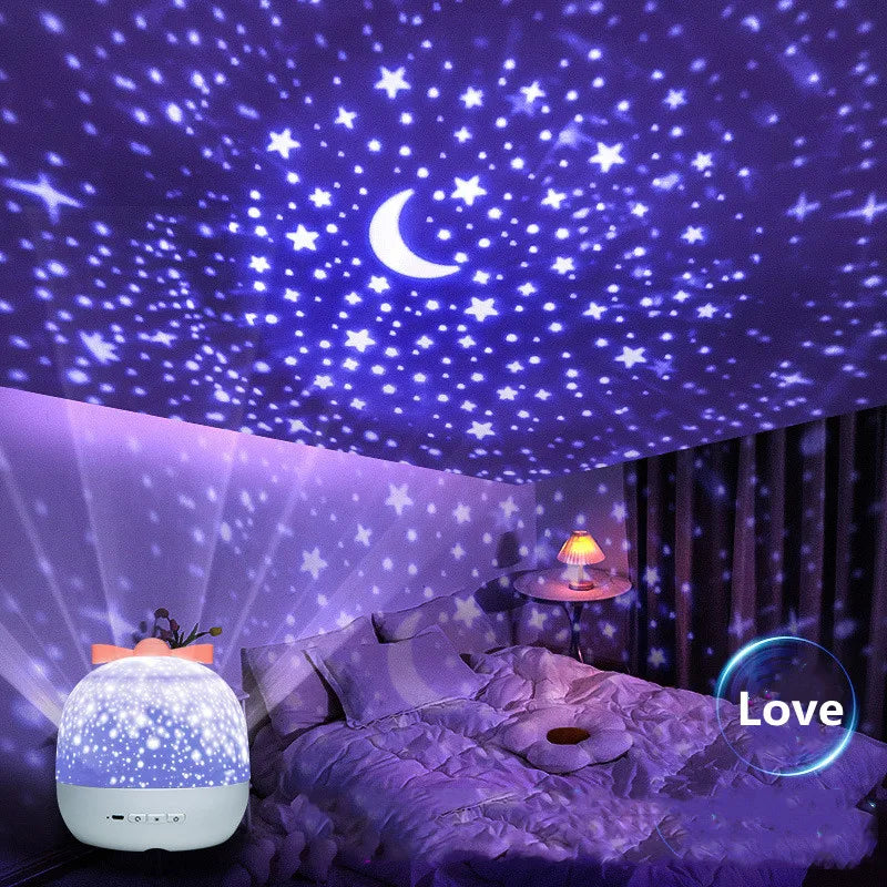 Galaxy Rotating Projector LED Night Light Starry Mermaids Porjectors Lamp For Decoration Bedroom Home Decorative Children Gifts - mariaestalocashop