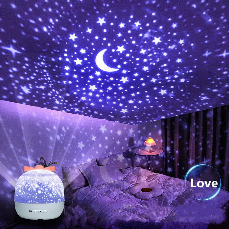 Galaxy Rotating Projector LED Night Light Starry Mermaids Porjectors Lamp For Decoration Bedroom Home Decorative Children Gifts - mariaestalocashop