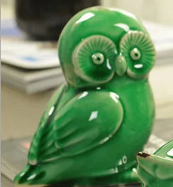 Ceramic handicrafts modern owls statue living room animal ornaments ow