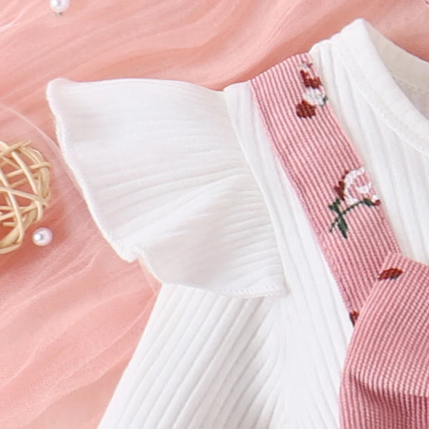 Baby Girl Floral Print Combo Dress with Headband Set Casual/Outdoor  Elegant Hyper-Tactile / 3D Sweet