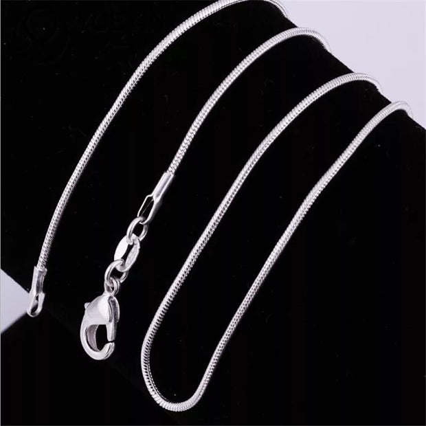 Sterling Silver Chain Fashion Sliver Necklace High Quality Snake Chain For Men And Women