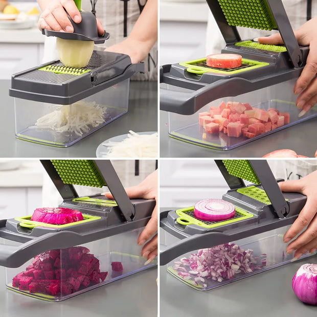 Multifunctional Vegetable Chopper Onion Chopper Handle Food Grate Food Chopper Kitchen Vegetable Slicer Dicer Cut