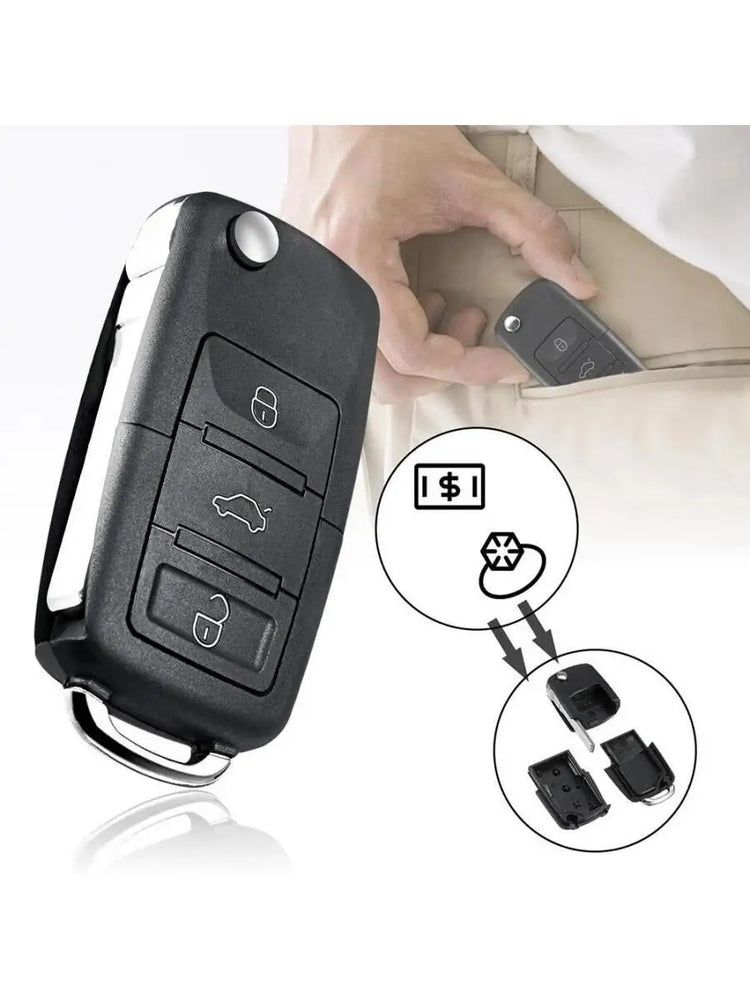 Creative Dummy Car Key Mini Hidden Safe Box Secret Compartment Stash Box Empty Car Key Fob Hide and Store Money Pills Coin - mariaestalocashop