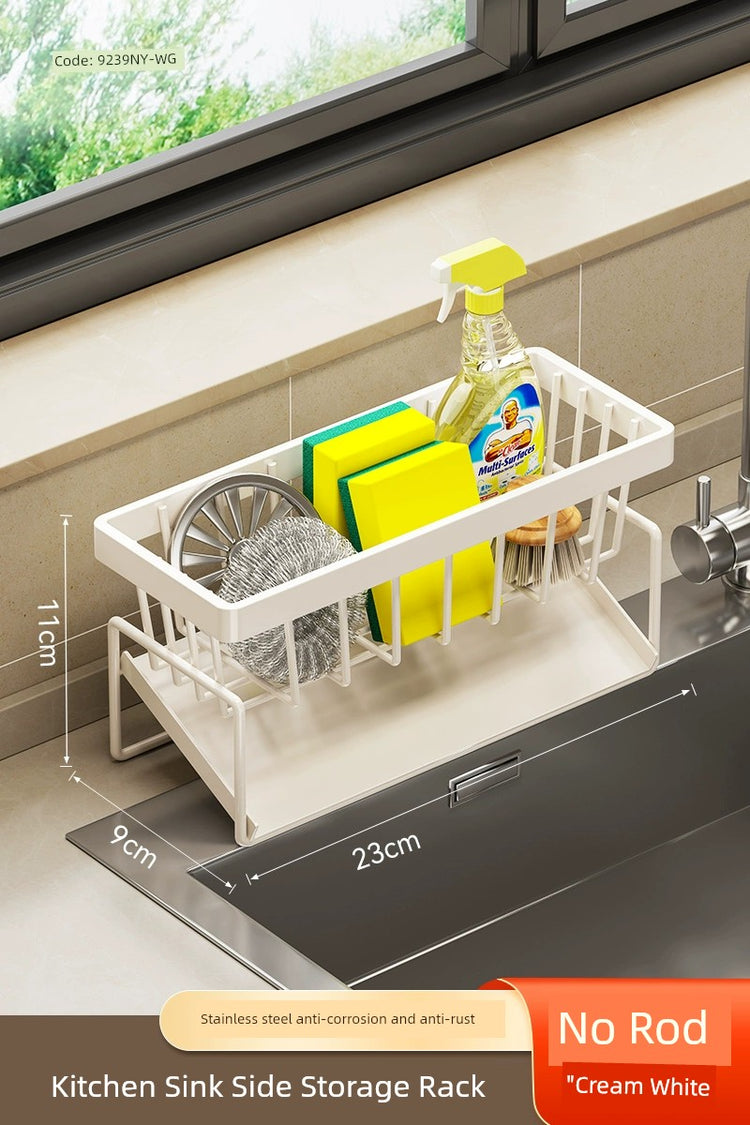 kitchen rack rag storage drain rack punch-free household seasoning    