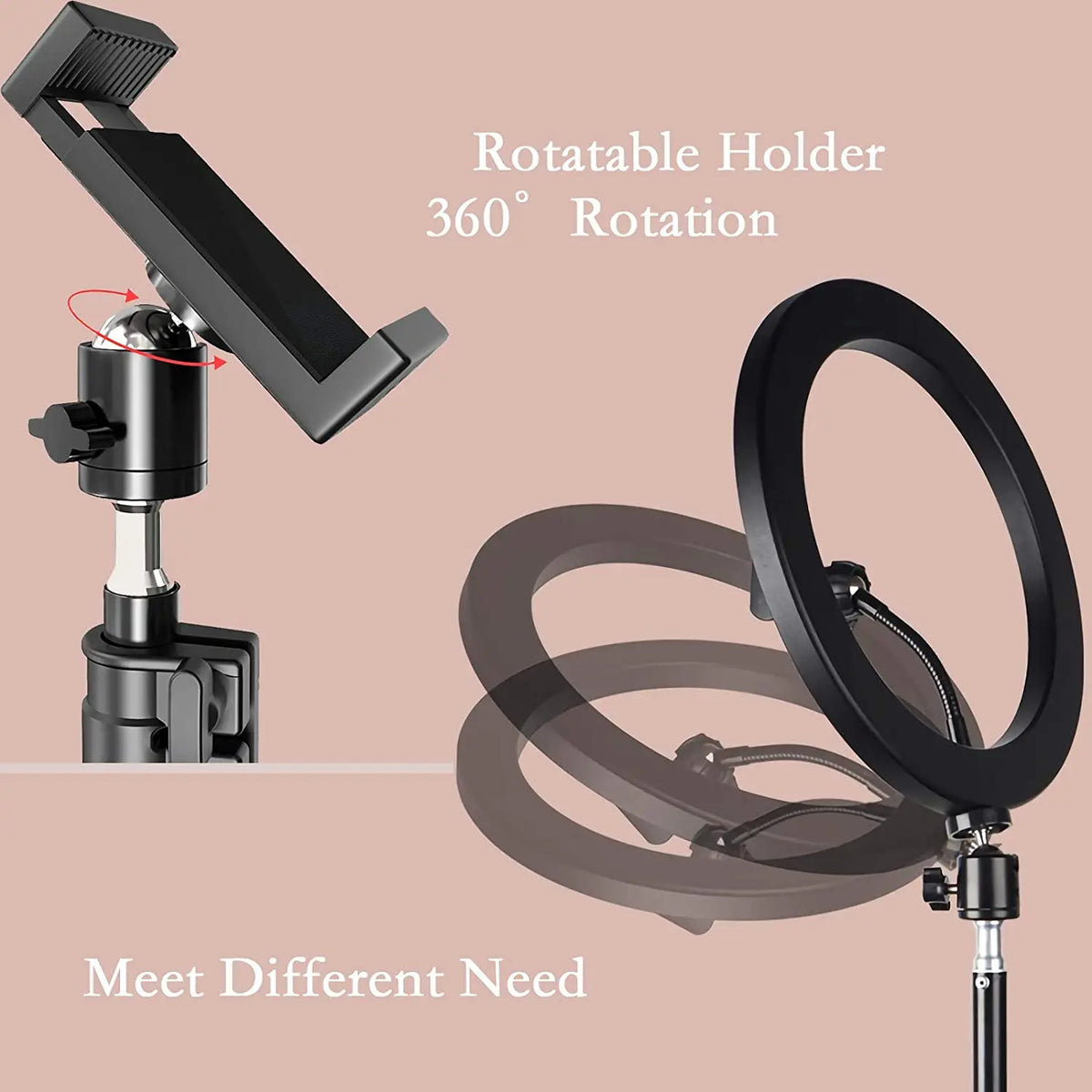 LED Selfie Ring Lighting Photographic Selfie Ring Lamp USB Remote Fill light For YouTube TikTok Video Live Phone Holder & Tripod - mariaestalocashop