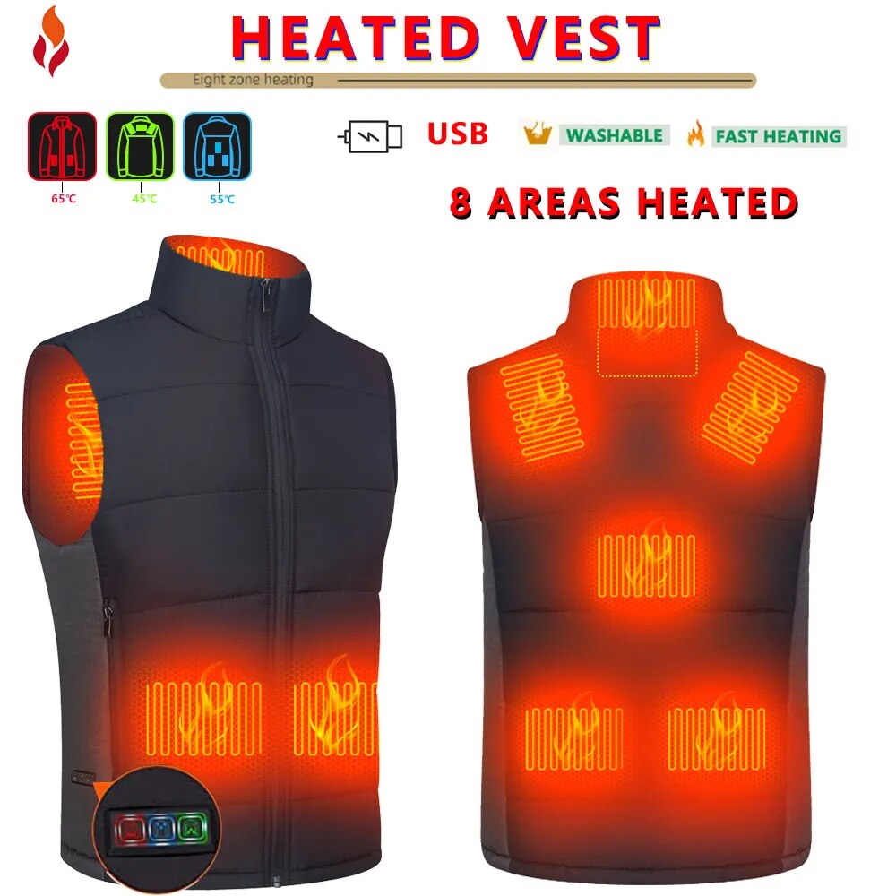 Heating vest men and women winter jacket Warm Electric Thermal Waistco