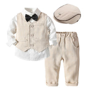 Baby Boy Clothing Sets Infants Newborn Boy Clothes Long Sleeve Tops+Ve