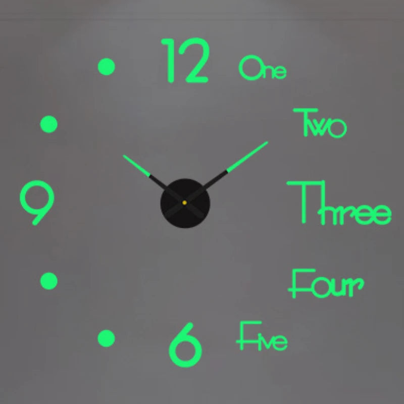 2023 Modern Design Large Wall Clock 3D DIY Quartz Clocks Fashion Watches Acrylic Mirror Stickers Living Room Home Decor Horloge - mariaestalocashop