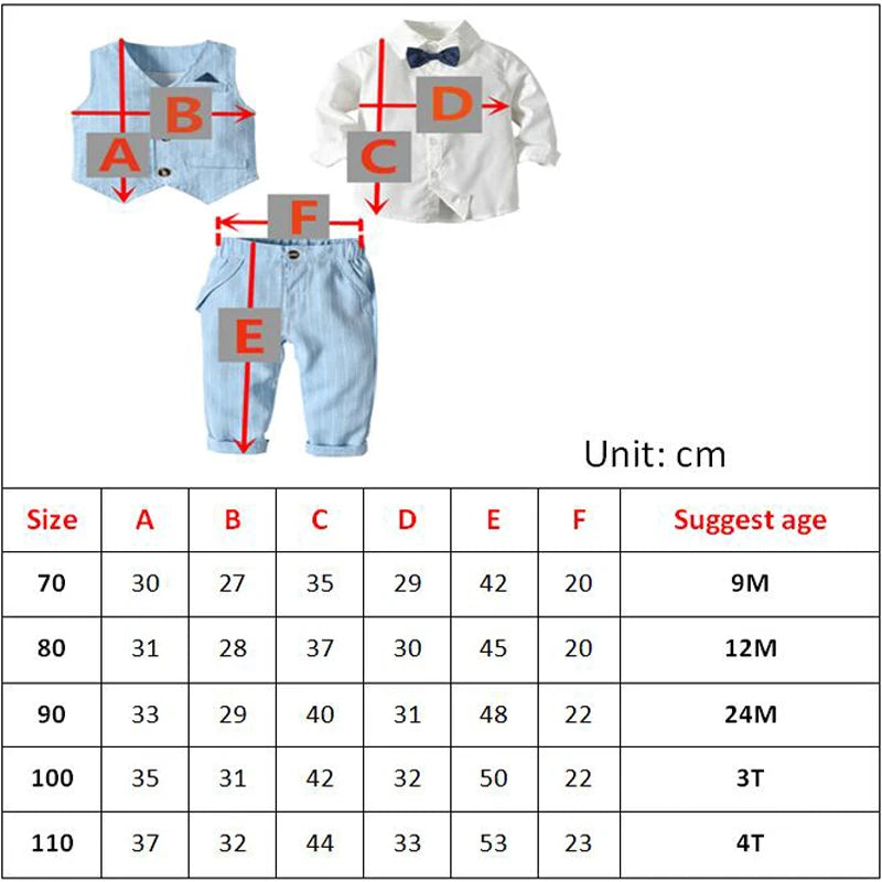 Baby Boy Clothing Sets Infants Newborn Boy Clothes Long Sleeve Tops+Ve