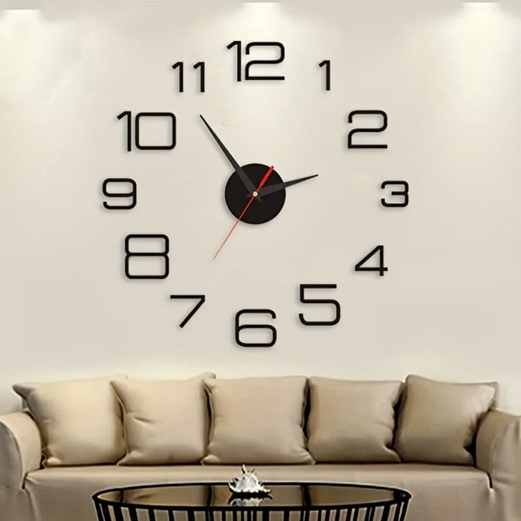 2023 Modern Design Large Wall Clock 3D DIY Quartz Clocks Fashion Watches Acrylic Mirror Stickers Living Room Home Decor Horloge - mariaestalocashop