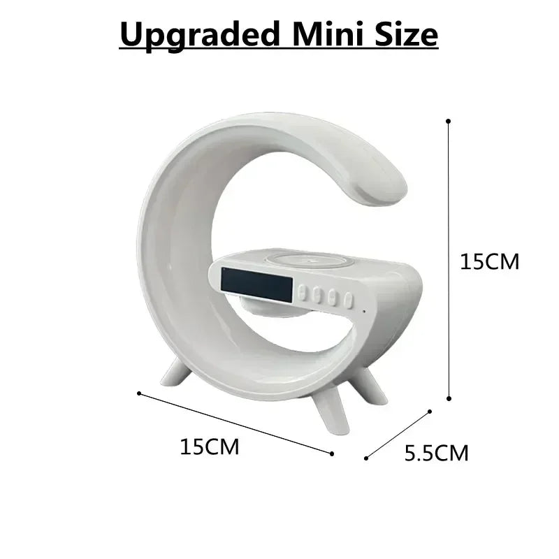 Multifunction Wireless Charger Pad Stand Speaker TF RGB Night Light 15W Fast Charging Station for iPhone Samsung Xiaomi Huawei - mariaestalocashop
