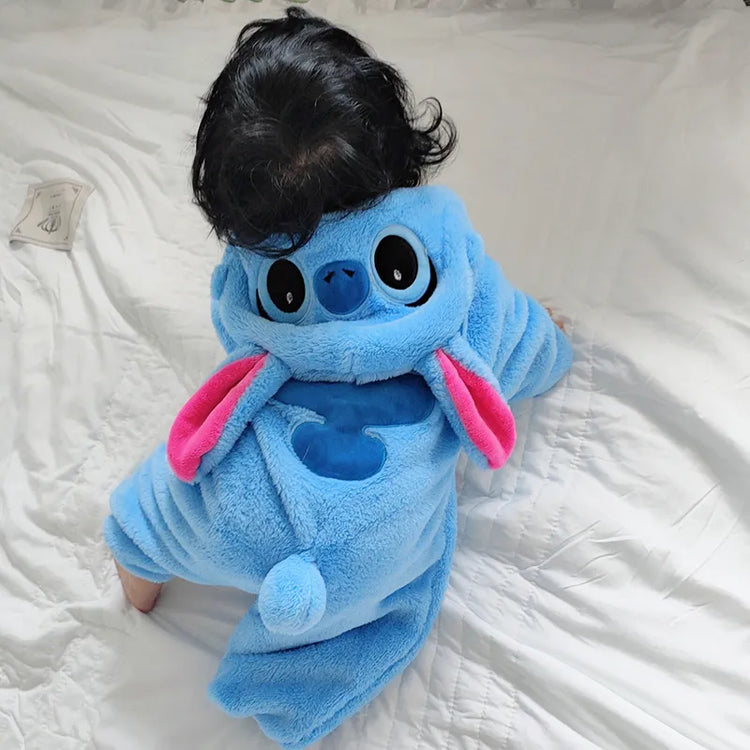 baby boy blue stitch kigurumi pajamas clothing newborn infant romper