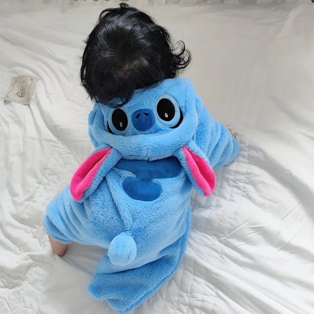 baby boy blue stitch kigurumi pajamas clothing newborn infant romper