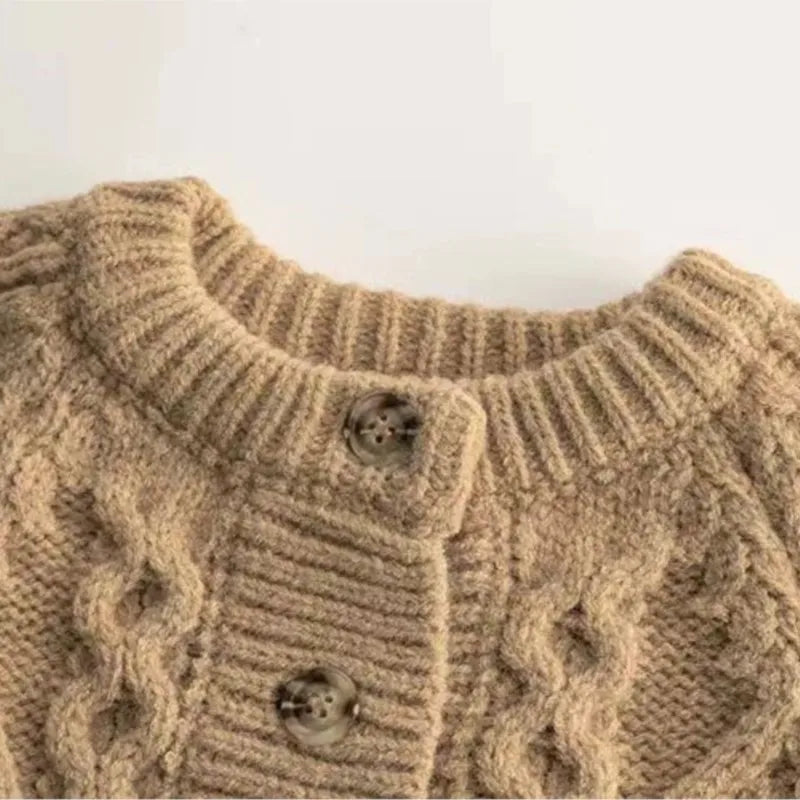 Fashion Baby Girl Boy Knit Cardigan Infant Toddler Child Sweater Autumn Winter Spring Knitwear Coat Baby Clothes 12M-7Y - mariaestalocashop