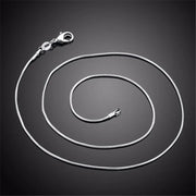 Sterling Silver Chain Fashion Sliver Necklace High Quality Snake Chain For Men And Women