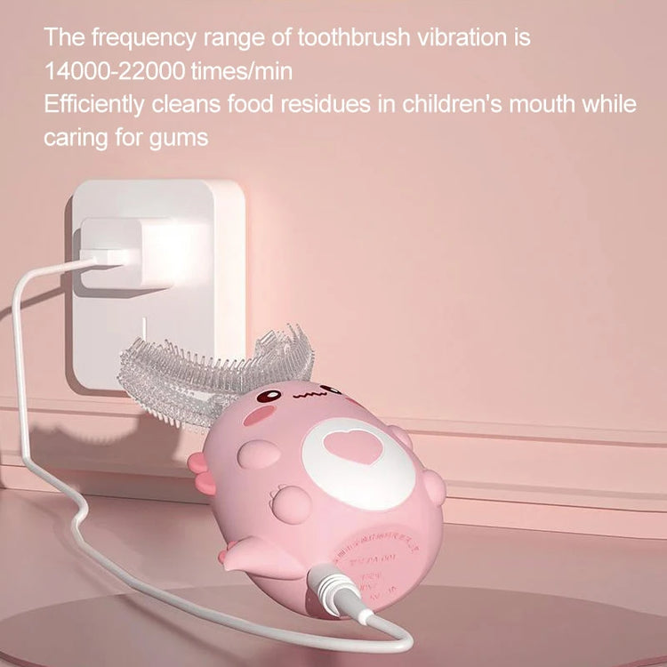 Kids U-shaped Sonic Electric Toothbrush Children Silicon Toothbrush 360 Degrees Smart Tooth Brush Teeth Whitening for Waterproof - mariaestalocashop