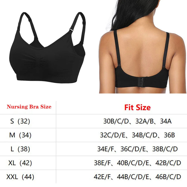 Breastfeeding Bras Maternity Nursing Bra for Feeding Nursing Underwear Clothes for Pregnant Women Wirefree Breathable Bra - mariaestalocashop