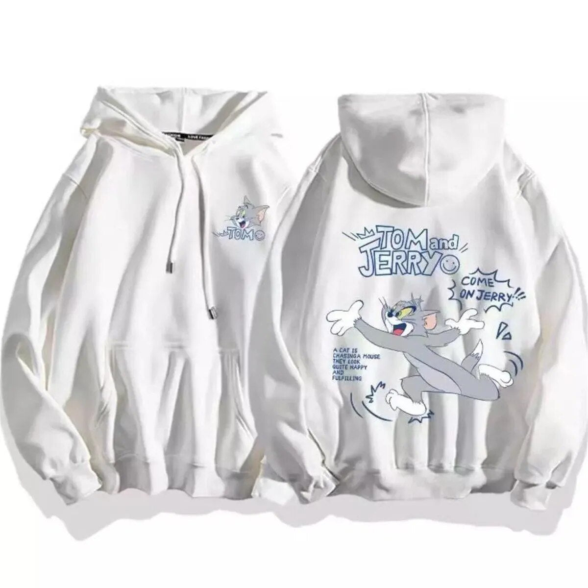 cute cartoon cat print hoodie women fashion winter autumn mouse tops