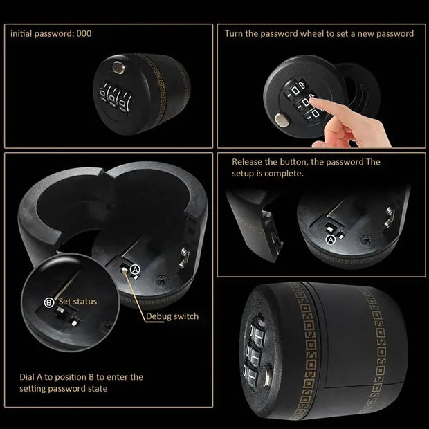Password Code Lock For Wine Cap Digital Lock For Wine & Liquor Bottle