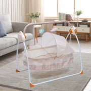 3 Colors Bluetooth Electric Auto Swing Bed Baby Cradle Safe Crib Infant Rocker W/ MP3 Music Soothing Artifact Bassinet