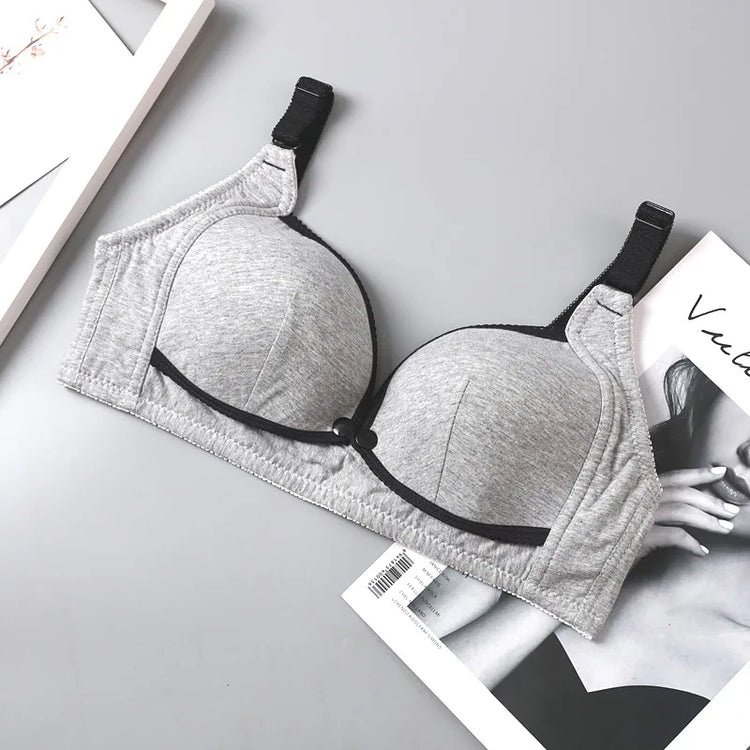 Breastfeeding Bra Natural Color Large Size Nursing Quality Cotton Moth