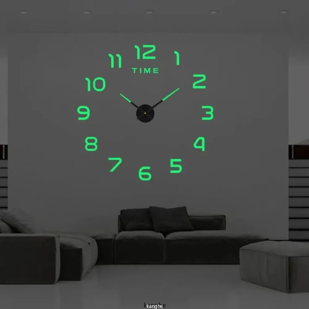 2023 Modern Design Large Wall Clock 3D DIY Quartz Clocks Fashion Watches Acrylic Mirror Stickers Living Room Home Decor Horloge - mariaestalocashop
