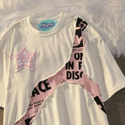 European trend retro graphic T-shirt for men and women in summer loose