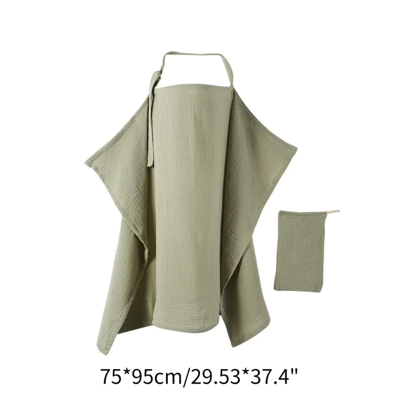 F62D Mother Outing Breastfeeding Towel Cotton Baby Feeding Cover Anti-