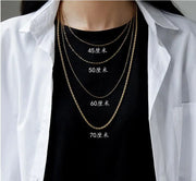 Sterling Silver Chain Fashion Sliver Necklace High Quality Snake Chain For Men And Women