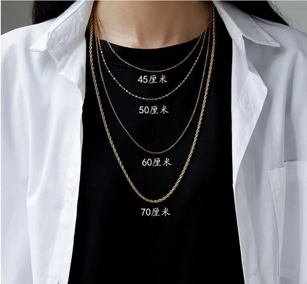 Sterling Silver Chain Fashion Sliver Necklace High Quality Snake Chain For Men And Women