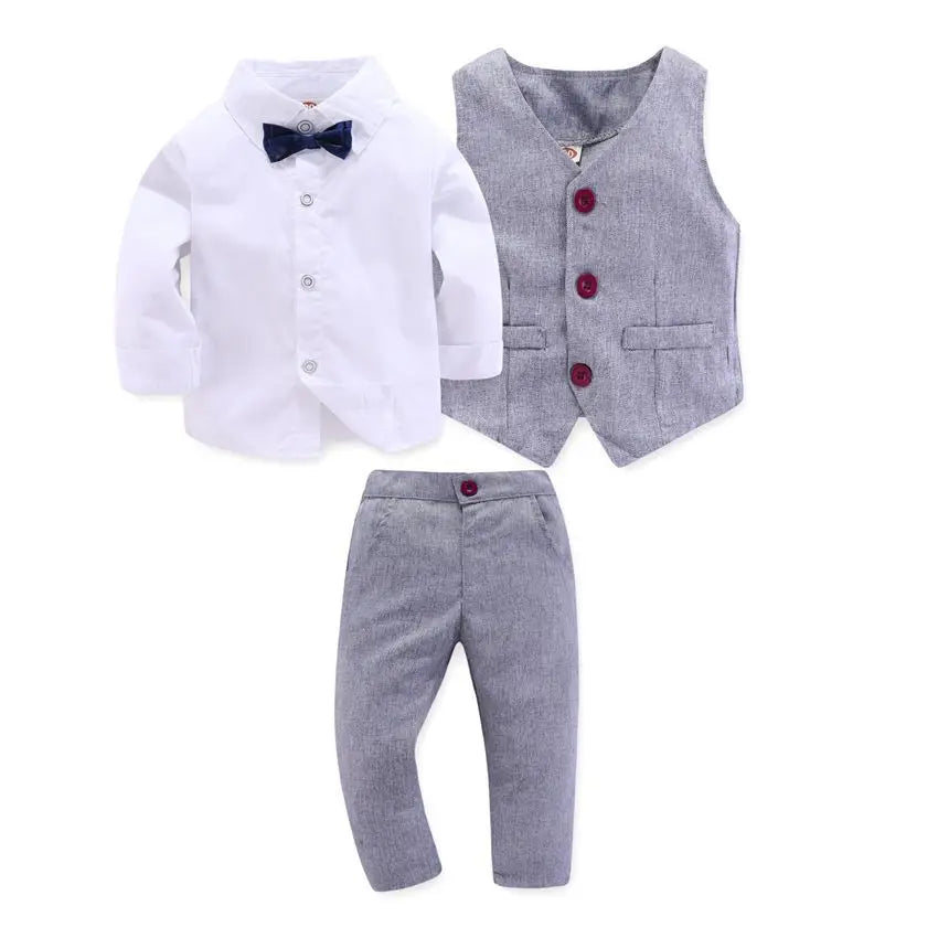 Baby Boy Clothing Sets Infants Newborn Boy Clothes Long Sleeve Tops+Ve