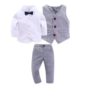 Baby Boy Clothing Sets Infants Newborn Boy Clothes Long Sleeve Tops+Ve