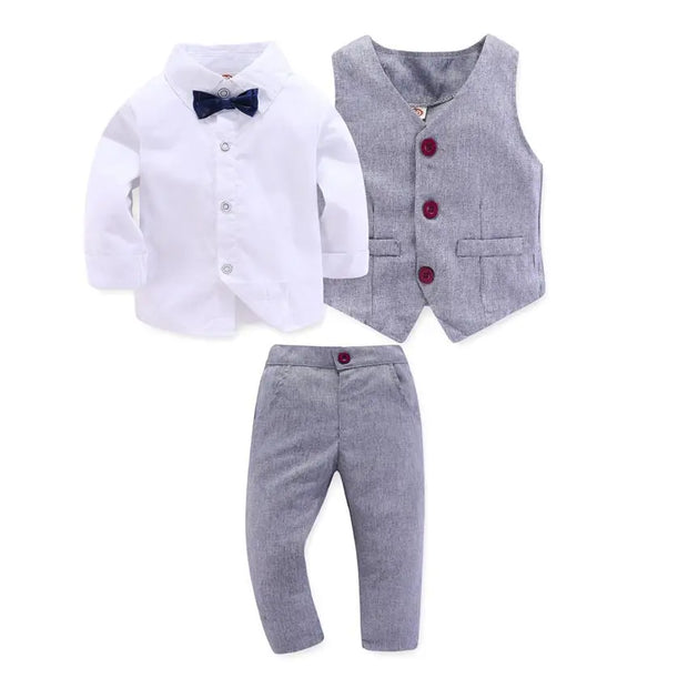 Baby Boy Clothing Sets Infants Newborn Boy Clothes Long Sleeve Tops+Ve