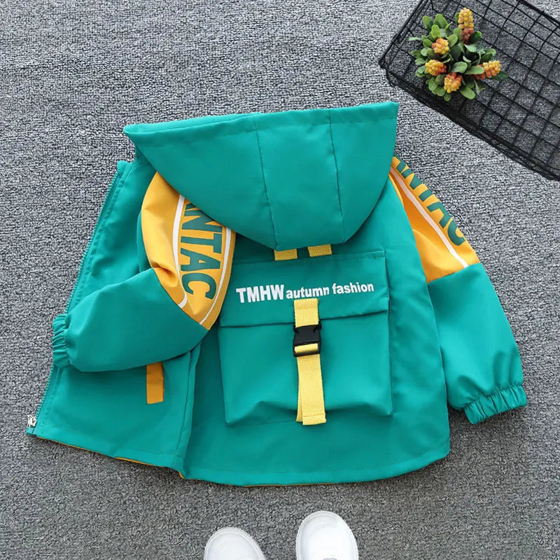 Baby Clothing Girl Thin Jacket New Autumn Fashion Clothing Boy Cardigan Zipper Hooded Jacket Children's Style Jacket - mariaestalocashop