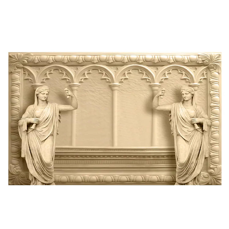 Modern Home Decor Custom 3D Mural Wallpaper Backdrop European Sculptur