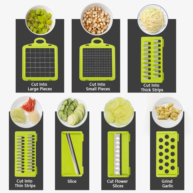 Multifunctional Vegetable Chopper Onion Chopper Handle Food Grate Food Chopper Kitchen Vegetable Slicer Dicer Cut