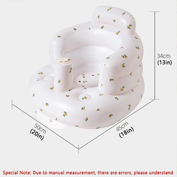 Infant Shining Baby Inflatable Sofa Children Puff Portable Bath Chairs PVC Multifunctional Seat Practice Sitting Bath Stool - mariaestalocashop
