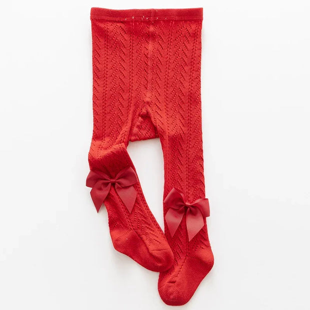 Summer Girls Stockings Hollow Bow Tights For Kids Fishnet Clothing Tod