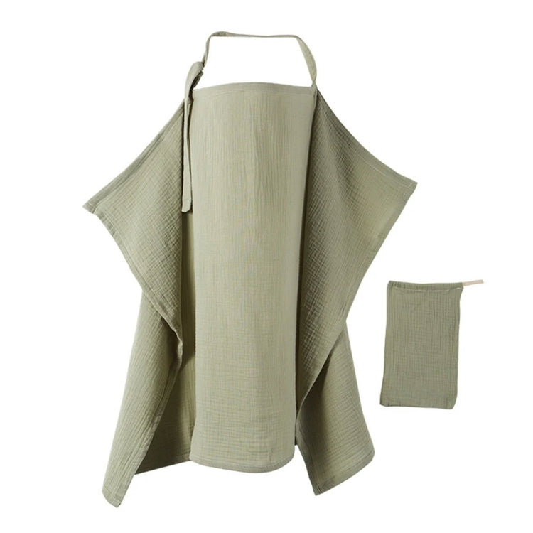 F62D Mother Outing Breastfeeding Towel Cotton Baby Feeding Cover Anti-