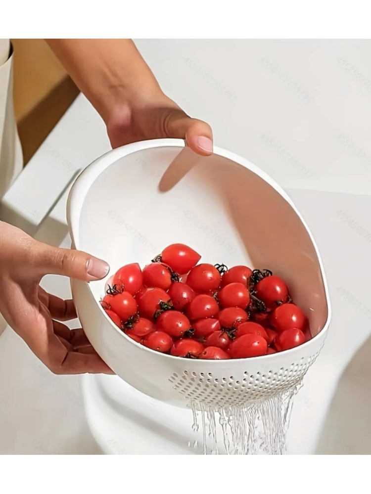 Drainage Basket Rice Filter Fruit and Vegetable Drainage Sieve Kitchen Supplies Small Tools Multi-purpose - mariaestalocashop