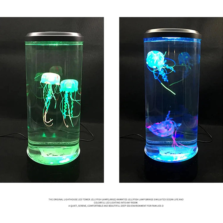 Color Changing Jellyfish Lamp Usb/Battery Powered Table Night Light Children'S Gift Home Bedroom Decor Boys Girls Birthday Gifts - mariaestalocashop