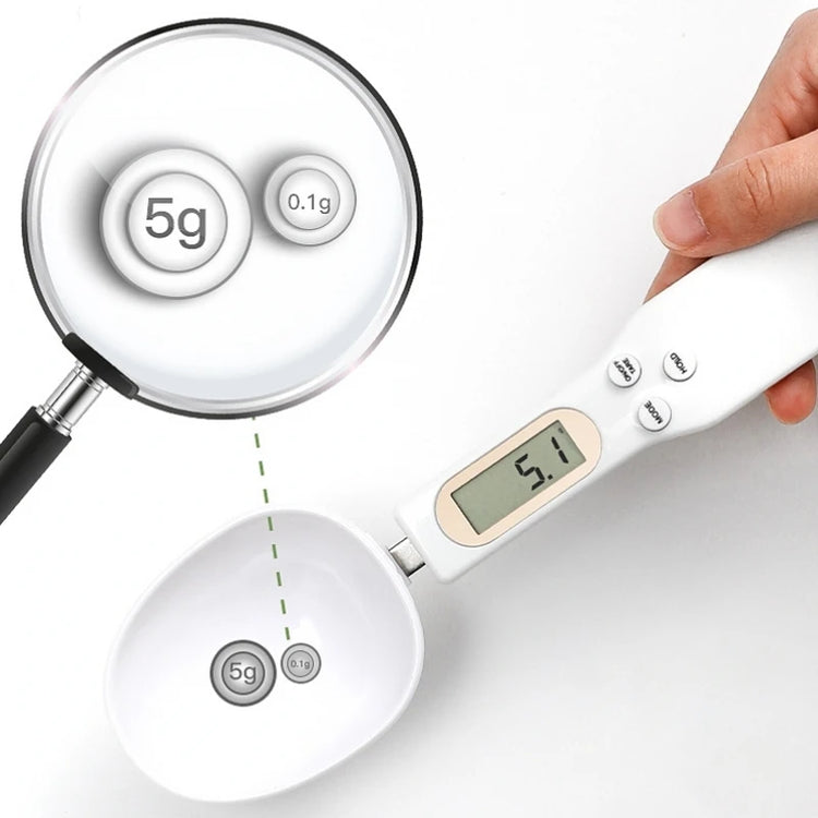 Weighing Spoon Scale Home Kitchen Tool Electronic Measuring Coffee Food Flour Powder Baking LCD Digital Measurement adjustable - mariaestalocashop