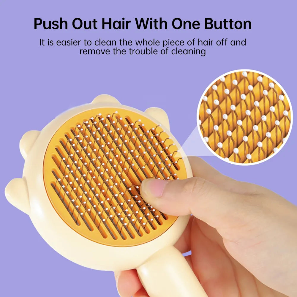Cat Comb Massage Pet Deshedding Brush Hair Removal Cat