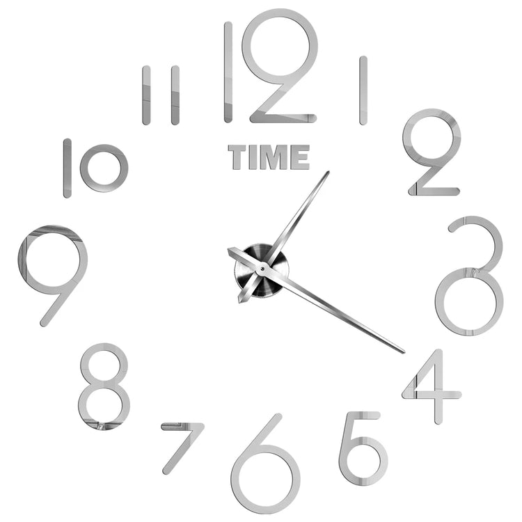 2023 Modern Design Large Wall Clock 3D DIY Quartz Clocks Fashion Watches Acrylic Mirror Stickers Living Room Home Decor Horloge - mariaestalocashop