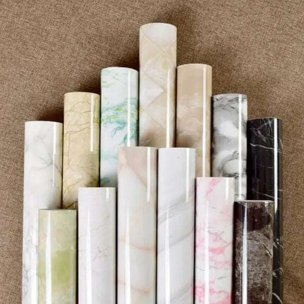 Width Marble Self Adhesive Wallpaper Vinyl Wall Stickers Waterproof Contact Paper For Kitchen Decorative Film Home Decor