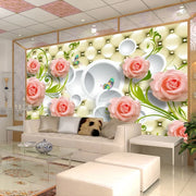 Custom Photo Wallpaper Rose Leather 3D Mural Wall Paper For Living Roo