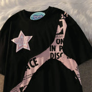 European trend retro graphic T-shirt for men and women in summer loose