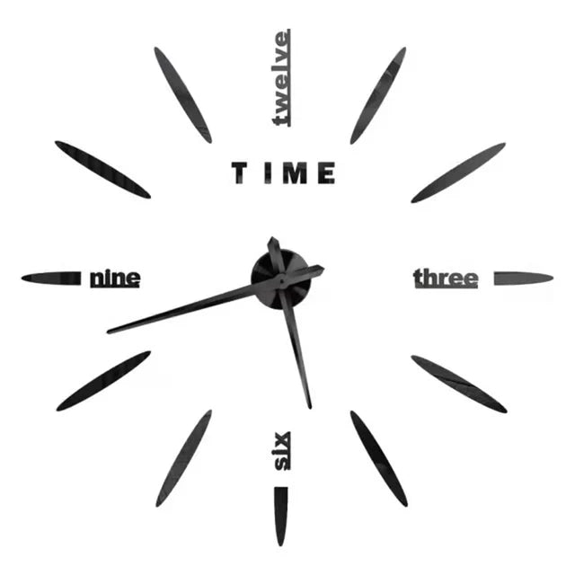 2023 Modern Design Large Wall Clock 3D DIY Quartz Clocks Fashion Watches Acrylic Mirror Stickers Living Room Home Decor Horloge - mariaestalocashop