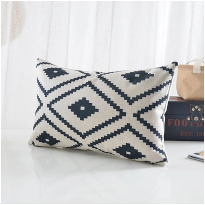 Geometric Cushion Cover Black White Nordic Home Decor Custom Pillow Co