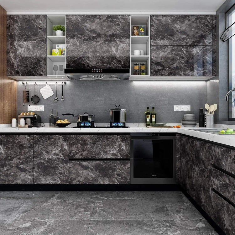 Width Marble Self Adhesive Wallpaper Vinyl Wall Stickers Waterproof Contact Paper For Kitchen Decorative Film Home Decor - mariaestalocashop